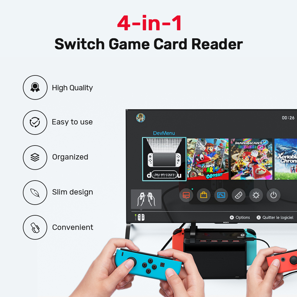 Gaming Card Holder - G1002D Draagbare Game Card Reader voor