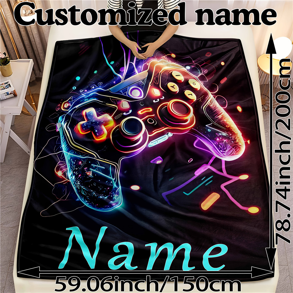 Gaming Console Names - Aangepaste naam gaming console flanellen deken,