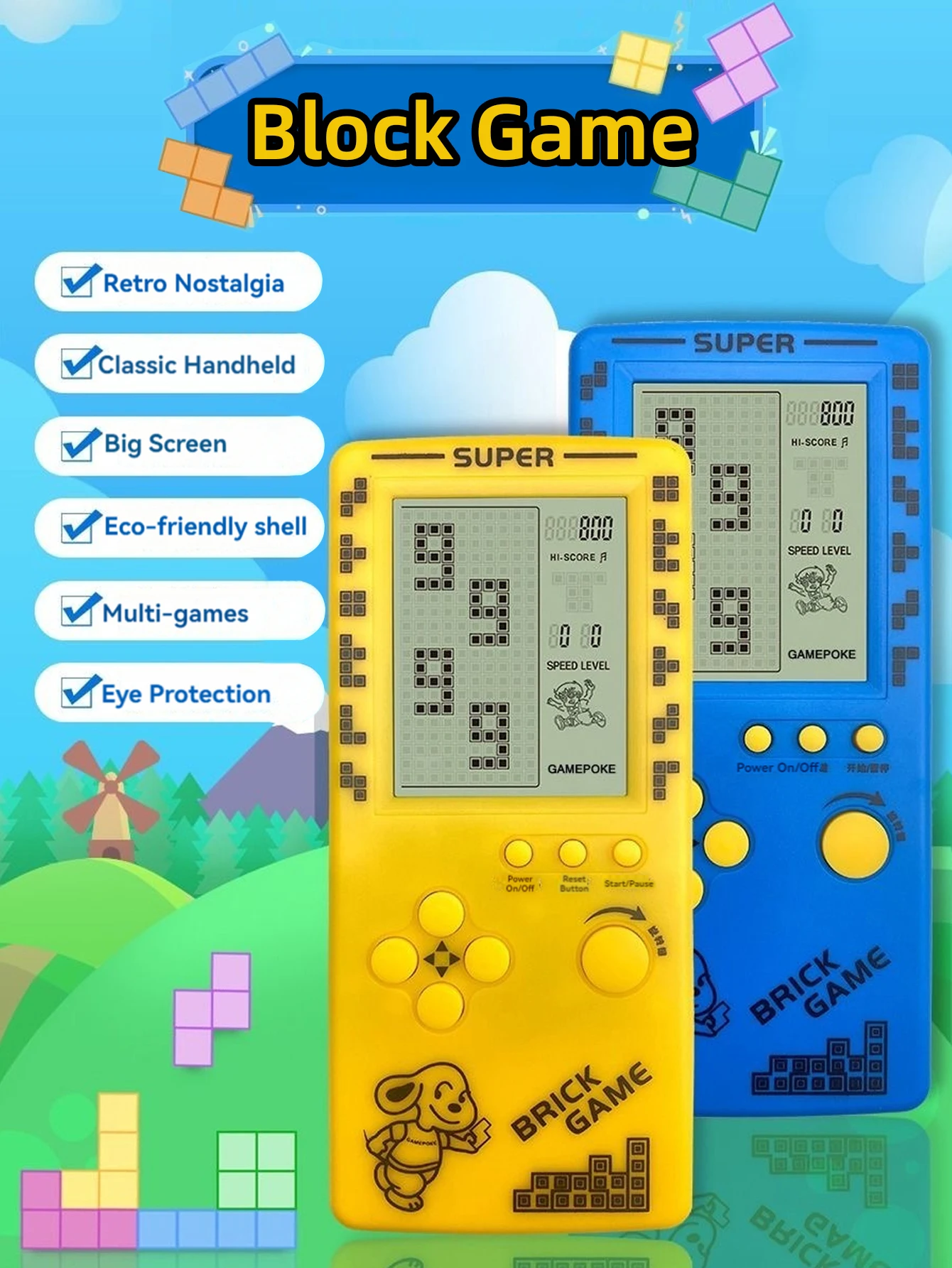 Klassieke retro draagbare game - Gaming Console For Kids recensie en prijs