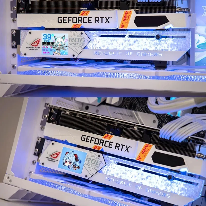 DIY 2,2 inch LCD-scherm GPU-be - Gaming Card Holder recensie en prijs