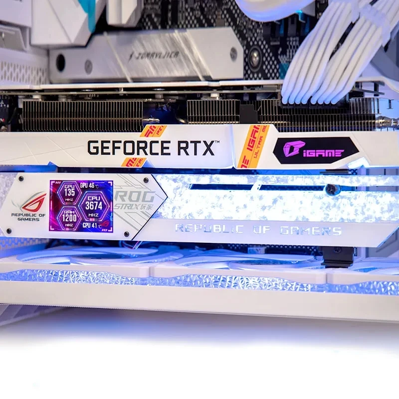 DIY 2,2 inch LCD-scherm GPU-be - Gaming Card Holder recensie en prijs